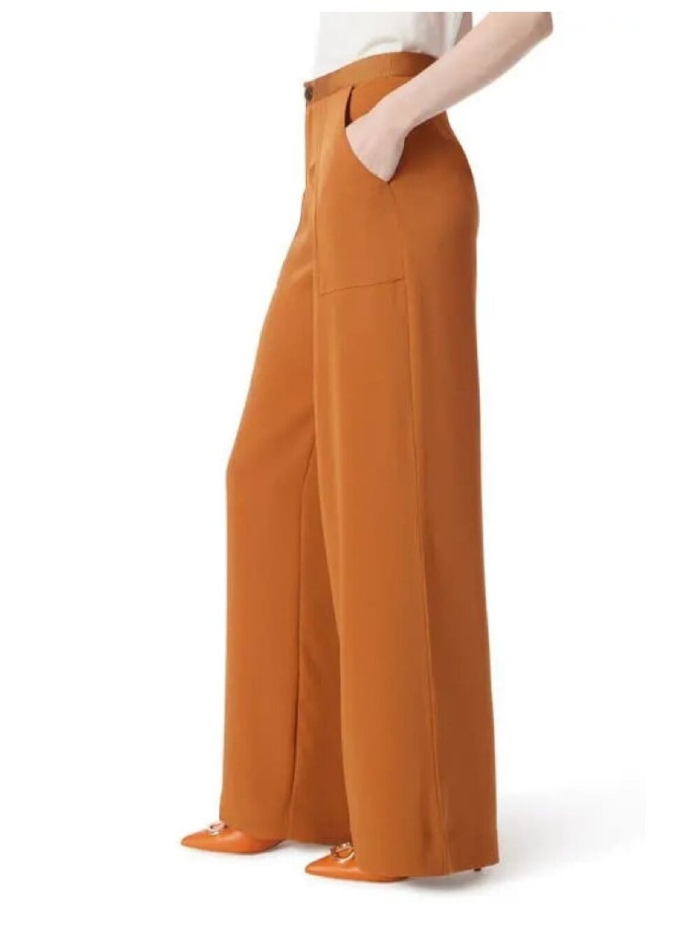 ✨ DO by Dee Ocleppo Utility Wide Leg Suiting Pants 4 NWT Sugar Almond - Picture 2 of 9